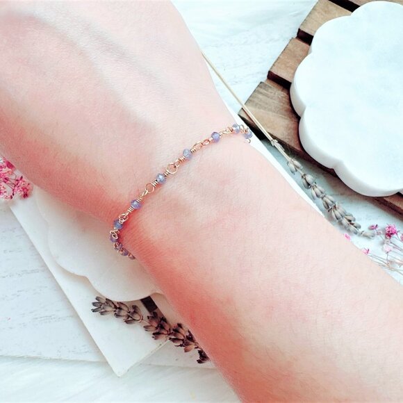 New Tiny Tanzanite Bracelet | Handmade in BC - Picture 2 of 4